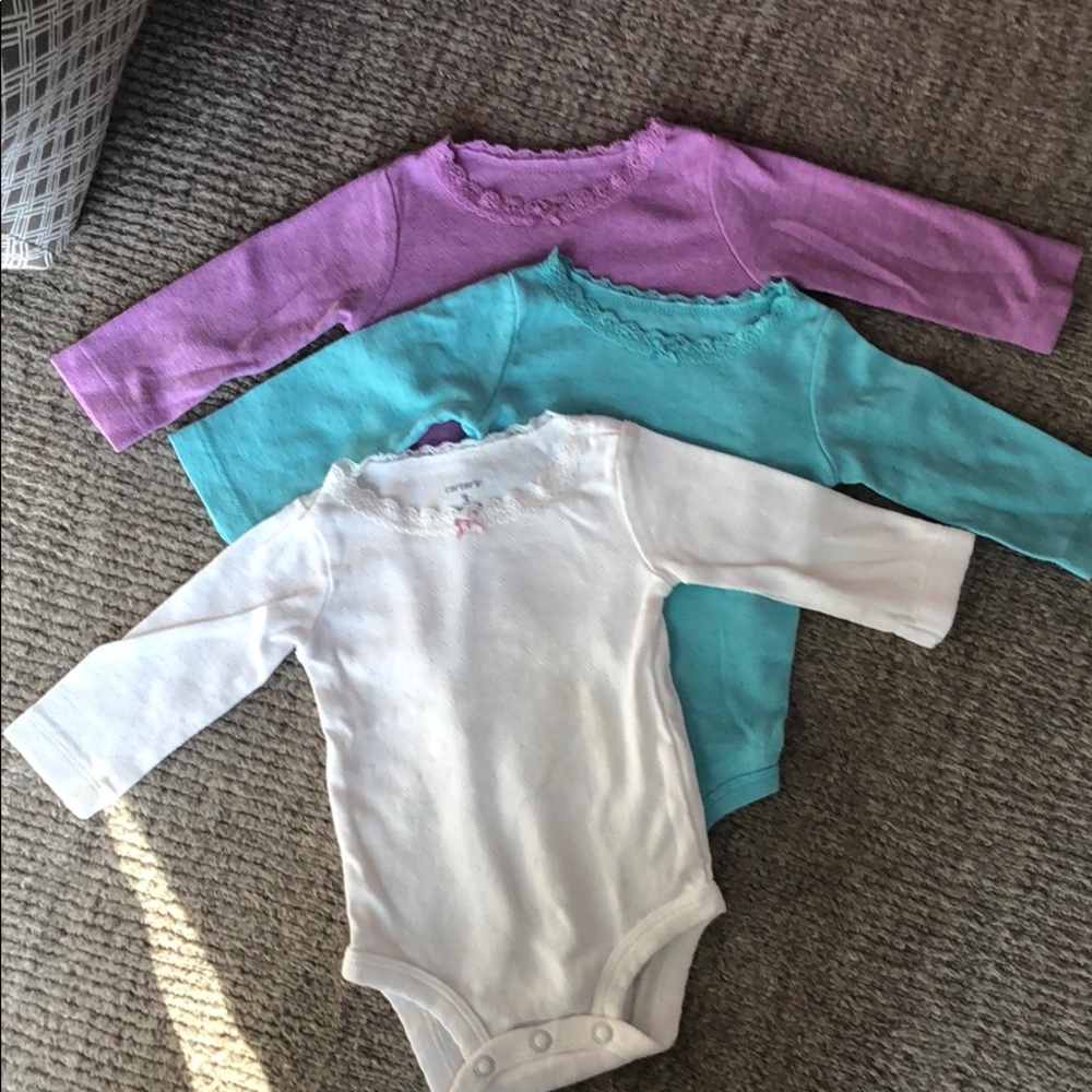 NWOT 3 pk Carters bodysuits, 3 mos